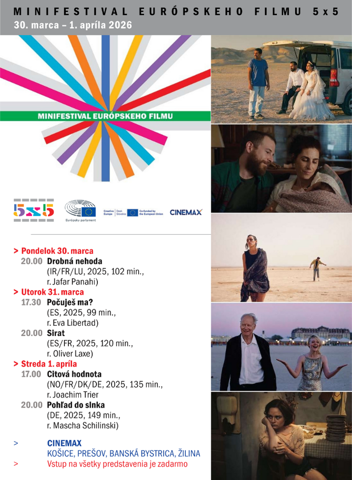 MINIFESTIVAL EURÓPSKEHO FILMU 5x5 MIMO BA