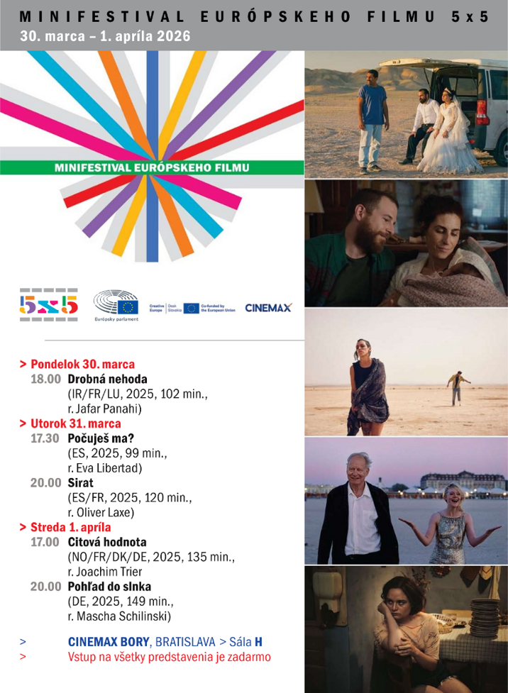 MINIFESTIVAL EURÓPSKEHO FILMU 5x5